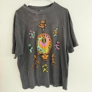 Vintage Style Grateful Dead Oversized Graphic Tee Shirt Size M Band Hippie